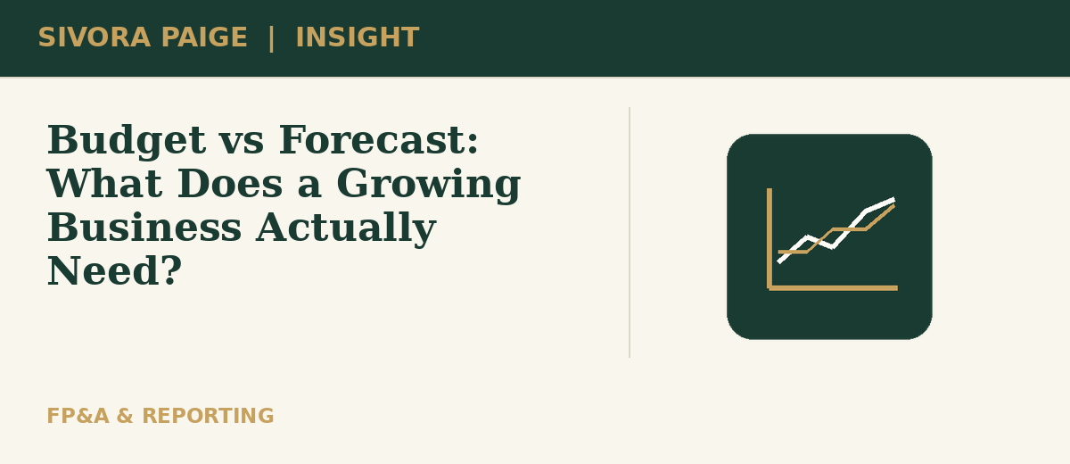 Illustration for Budget vs Forecast: What Does a Growing Business Actually Need?