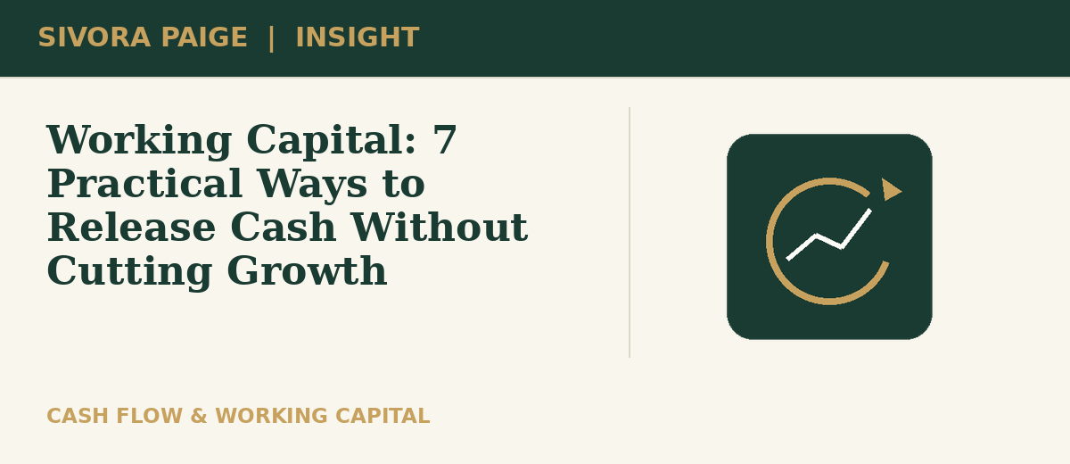 Illustration for Working Capital: 7 Practical Ways to Release Cash Without Cutting Growth