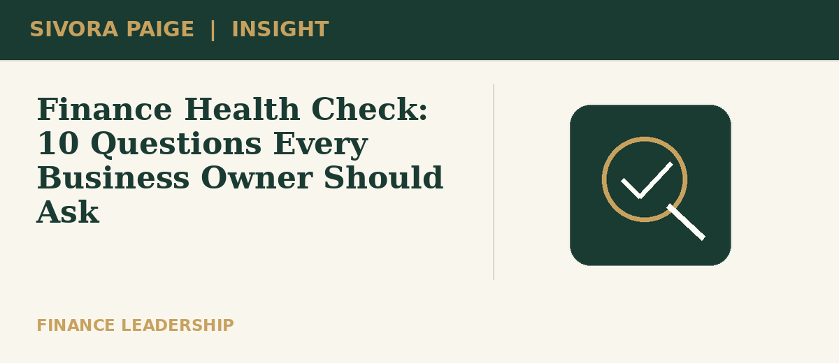 Illustration for Finance Health Check: 10 Questions Every Business Owner Should Ask