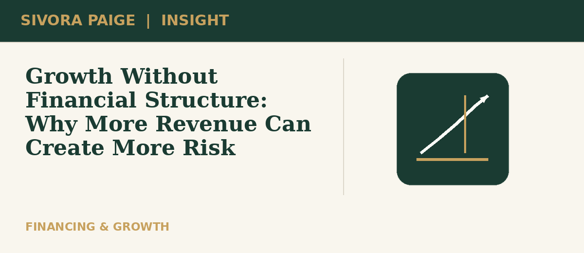 Illustration for Growth Without Financial Structure: Why More Revenue Can Create More Risk