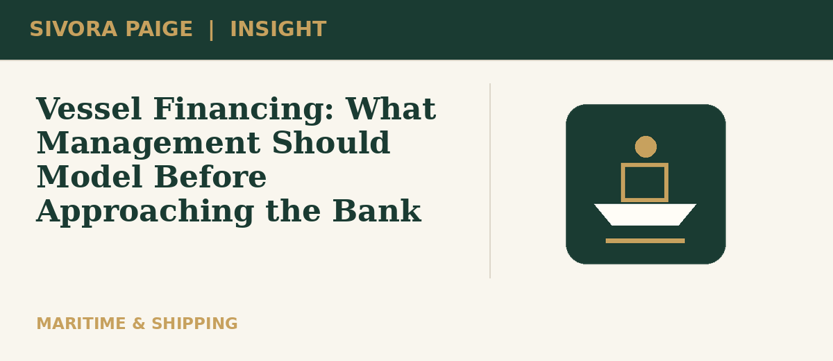 Illustration for Vessel Financing: What Management Should Model Before Approaching the Bank