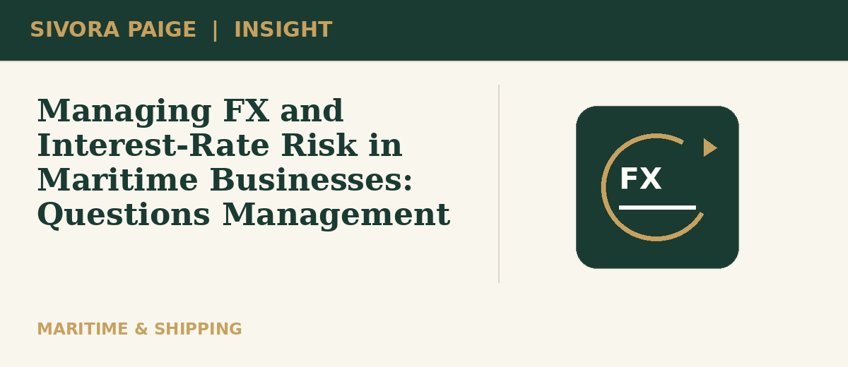 Illustration for Managing FX and Interest-Rate Risk in Maritime Businesses: Questions Management Should Ask